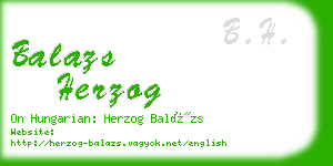 balazs herzog business card